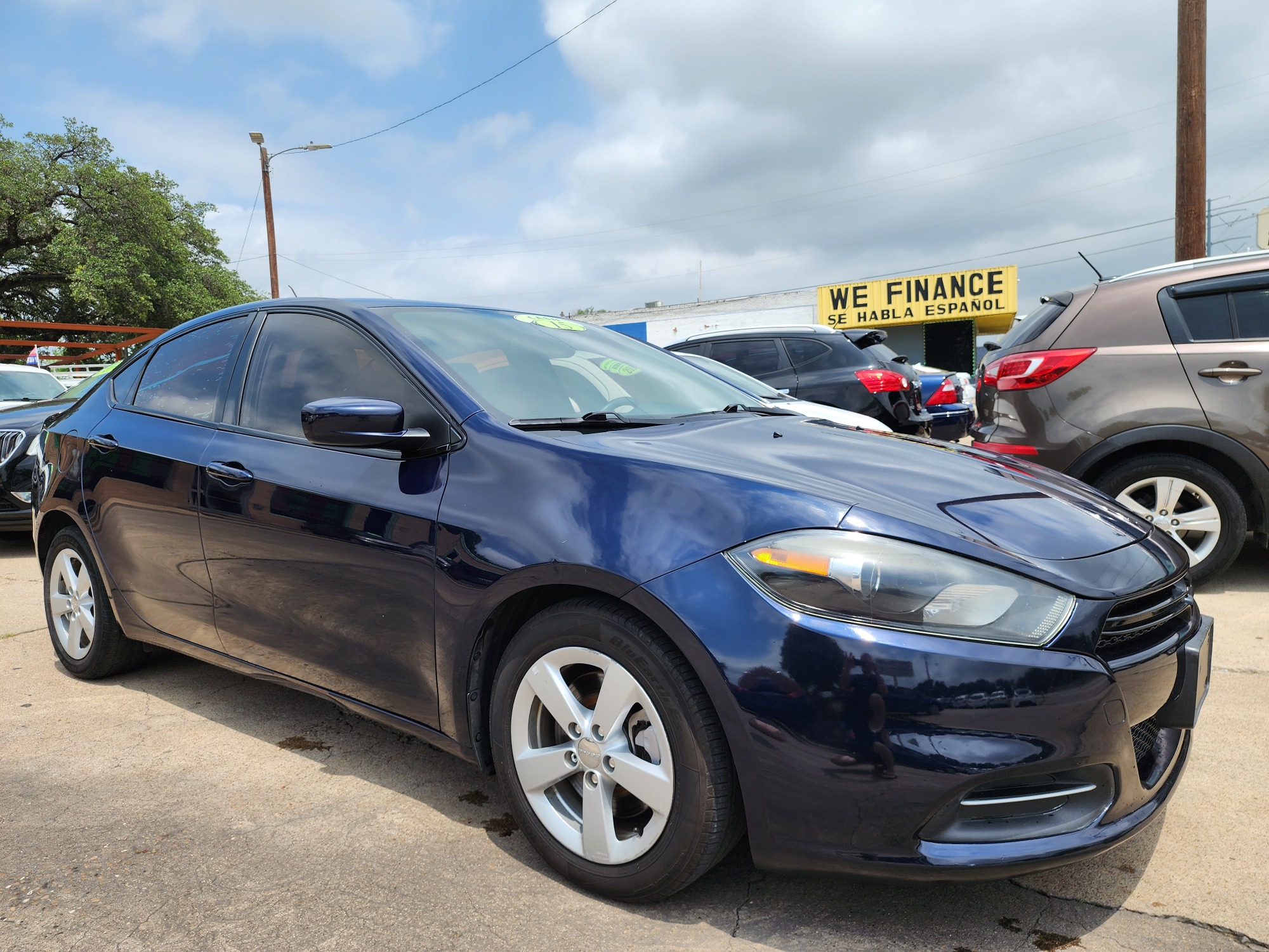 2015 BLUE /BLACK Dodge Dart SXT (1C3CDFBB7FD) with an 2.4L L4 DOHC 16V engine, AUTO transmission, located at 2660 S.Garland Avenue	, Garland, TX, 75041, (469) 298-3118, 32.885387, -96.656776 - CASH$$$$$$ CAR!! This is a SUPER CLEAN 2015 DODGE DART SXT! BLUETOOTH! SUPER NICE! Come in for a test drive today. We are open from 10am-7pm Monday-Saturday. Call or text us with any questions at 469.202.7468, or email us at DallasAutos4Less@gmail.com. - Photo #1